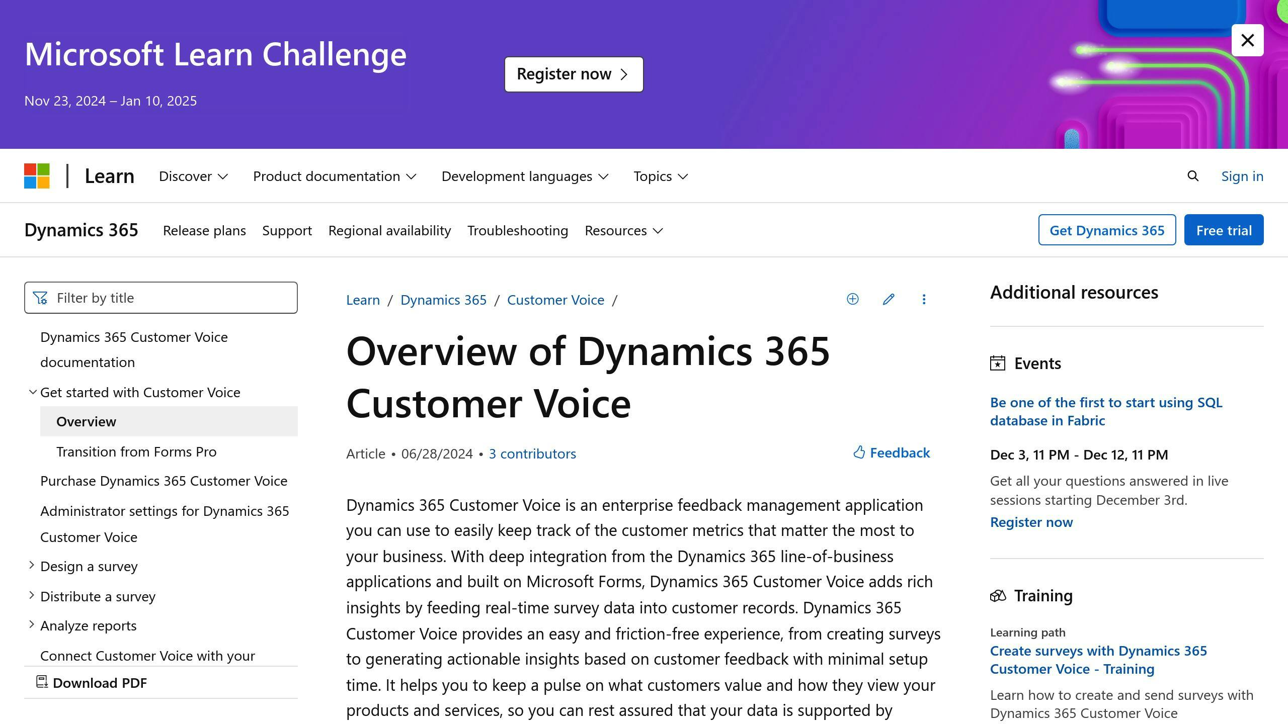 Dynamics 365 Customer Voice