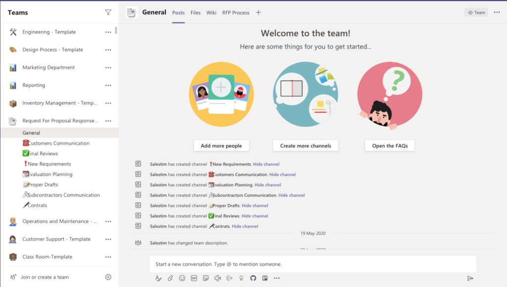 Microsoft Teams Template