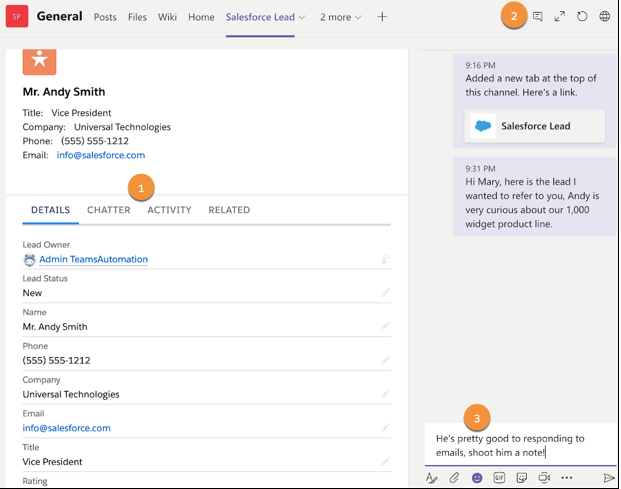 salesforce with microsoft teams