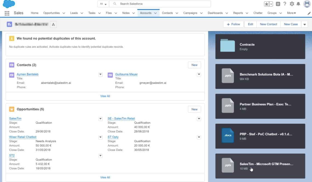 salesforce and microsoft teams files