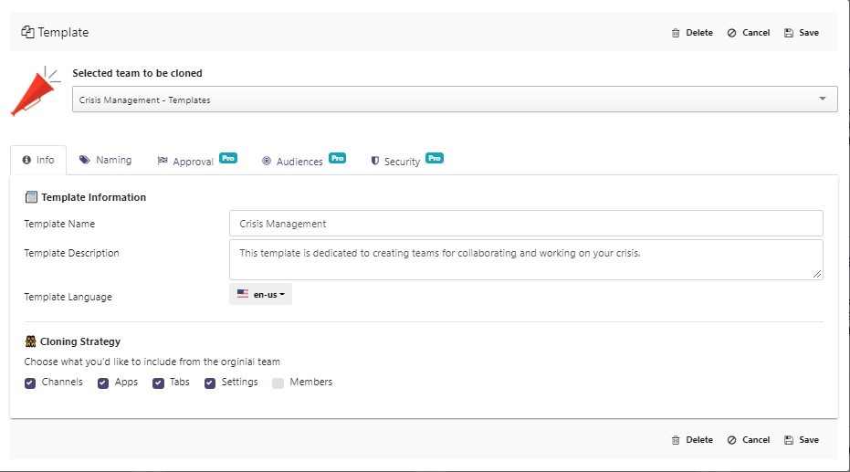 Microsoft Teams Crisis Management Template