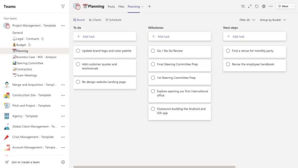 Microsoft Teams and Planner integration