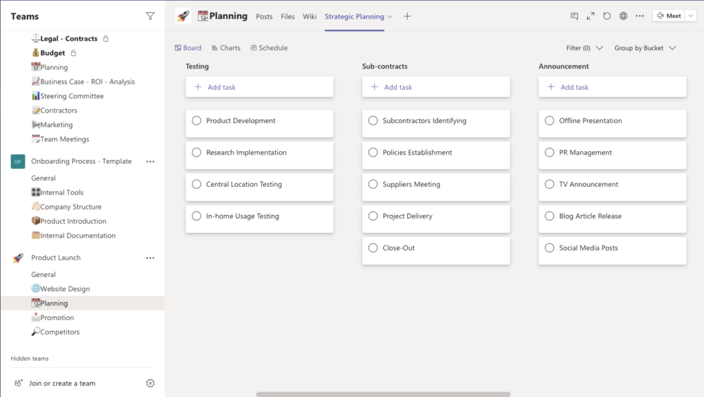 Microsoft Teams and Planner