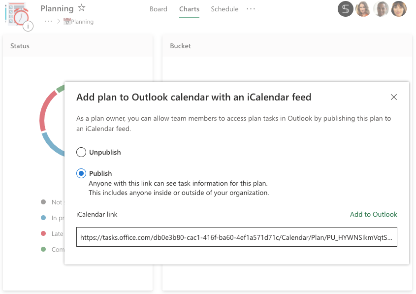 Planner and Outlook