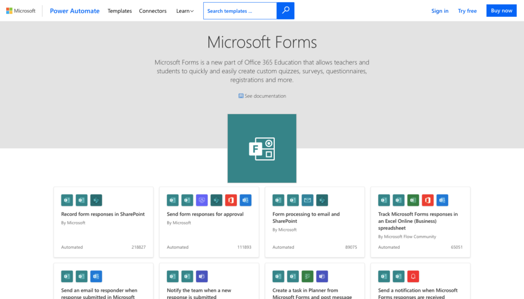 microsoft-flow-forms