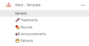 microsoft teams templates for hospitals: ward