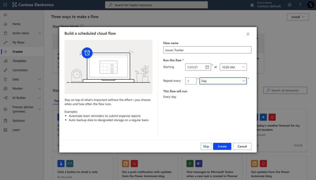 scheduled_flow_power_automate