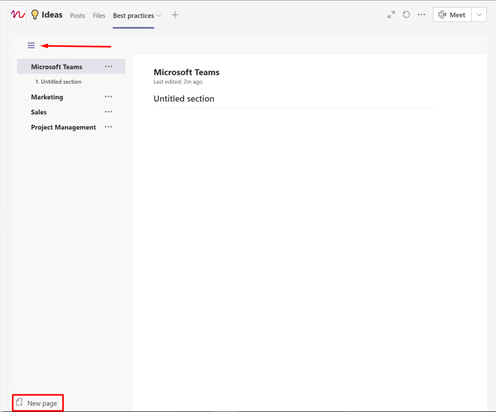 adding pages to wiki in microsoft teams