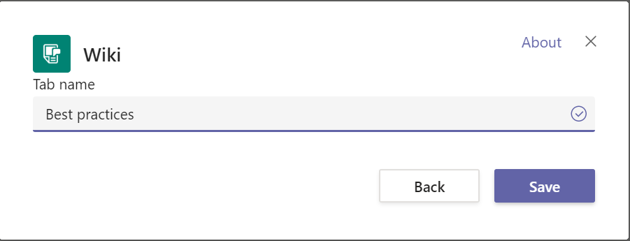 adding a wiki tab in a microsoft teams channel