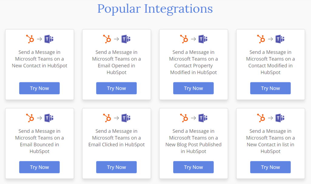 hubspot crm and microsoft teams integrations