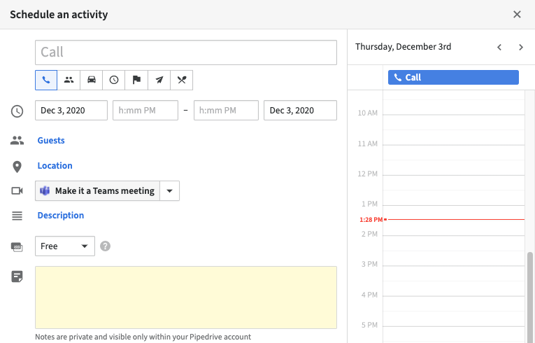 Microsoft teams and pipedrive integration