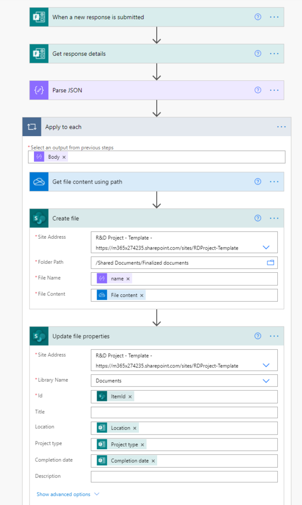 Power Automate flow for file management in Microsoft Teams