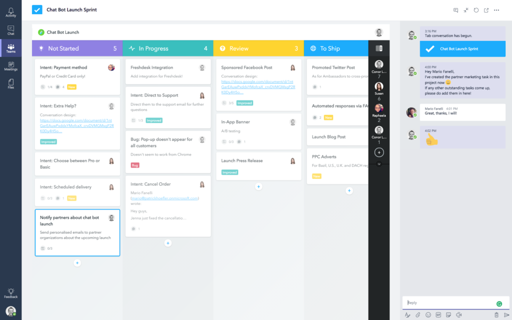 meistertask microsoft teams app for project management