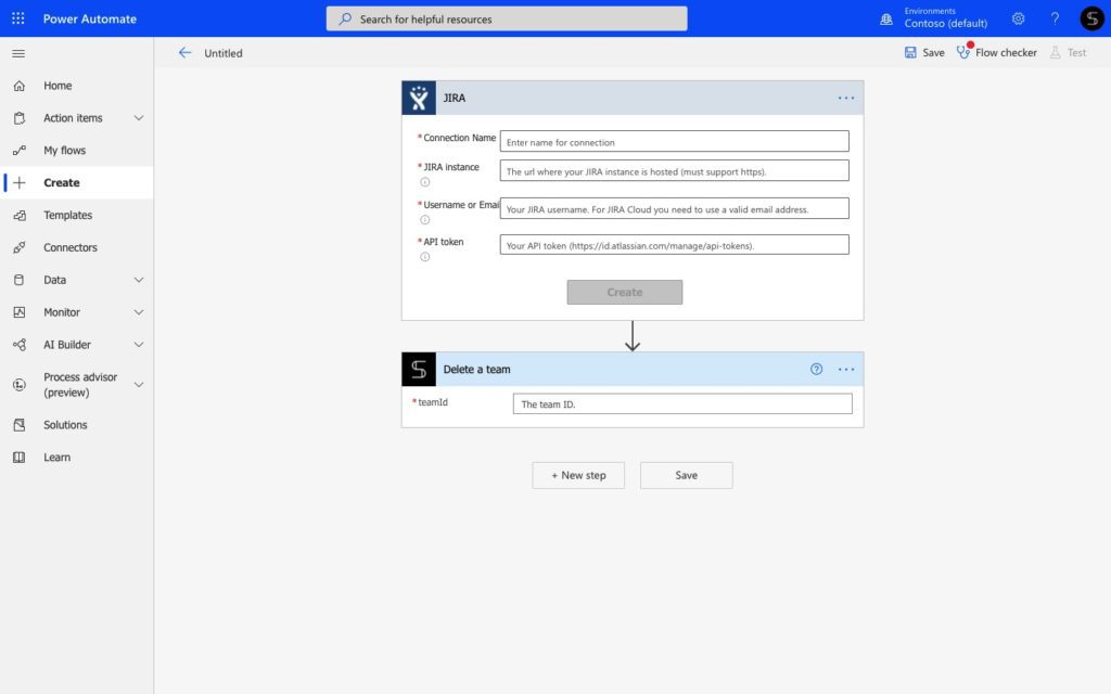 Jira-delete-team in microsoft teams - power automate flow example