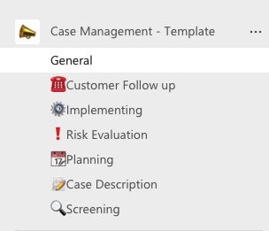 case management use case in Microsof teams