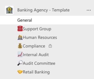 banking agency Teams template