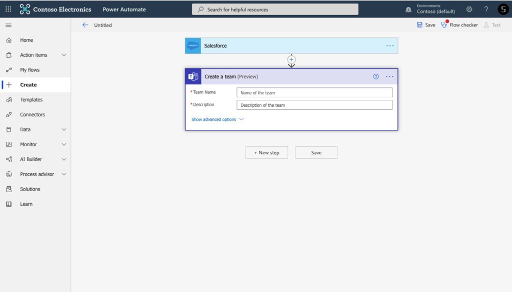 Salesforce Power Automate mass team creation