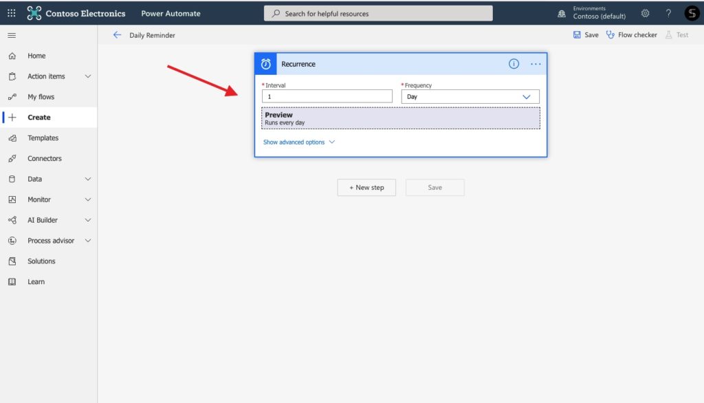 scheduled flow Power Automate