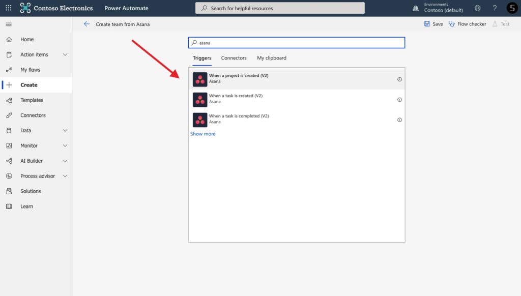 Asana Power Automate