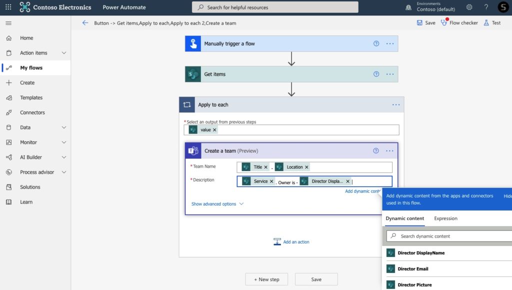 mass team creation SharePoint Power Automate