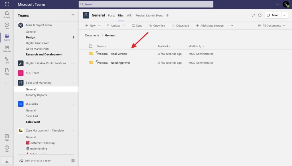 Microsoft Teams files