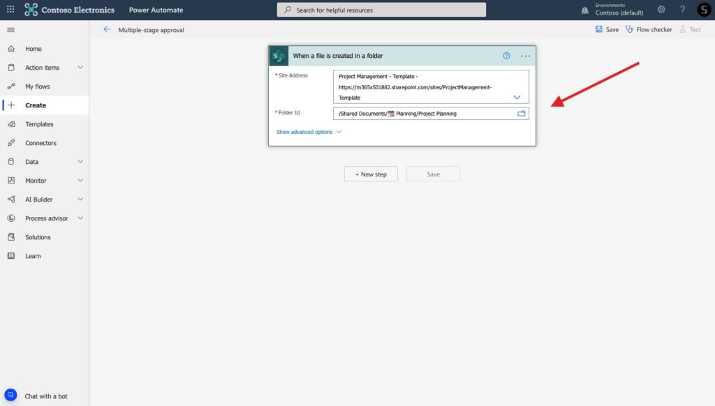 SharePoint Power Automate flow example