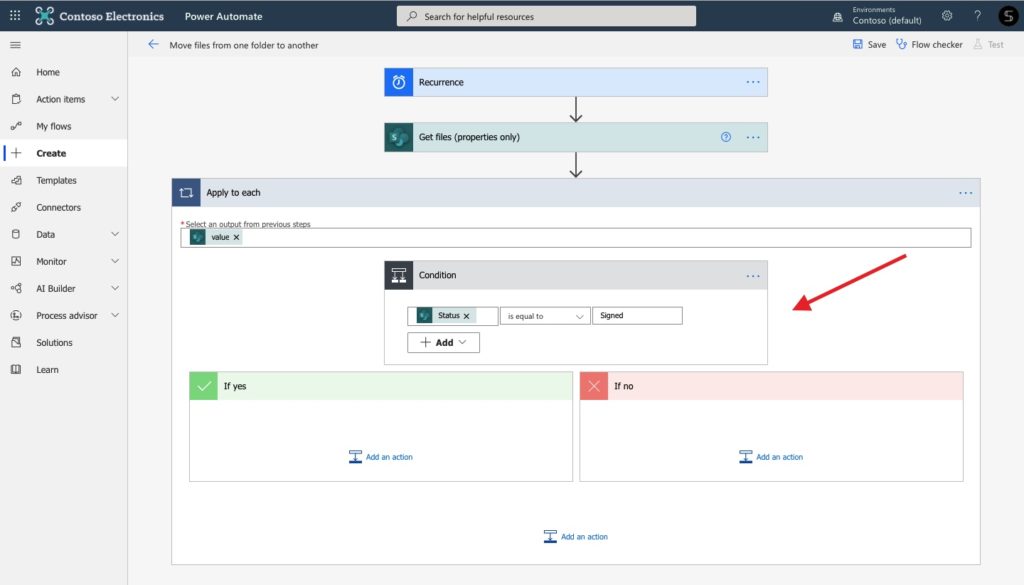 file management Power Automate