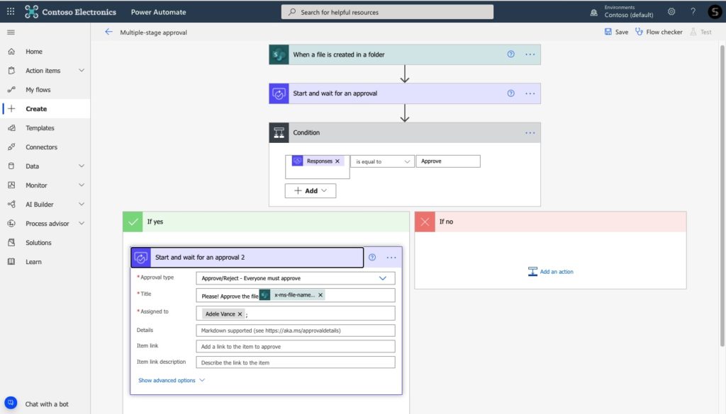 approve files Power Automate