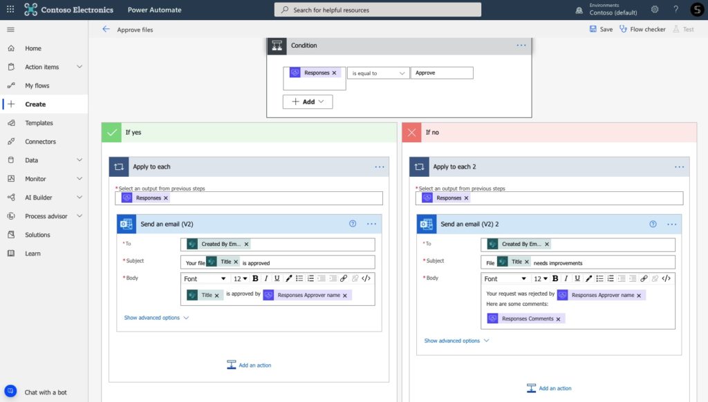 approve files Power Automate flow example