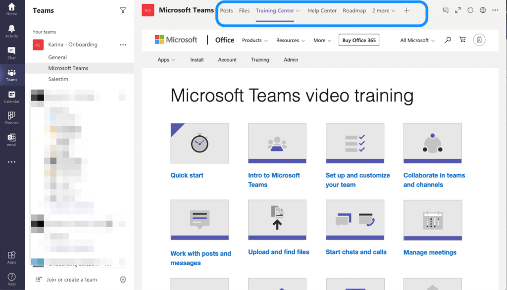 Microsoft Teams onboarding