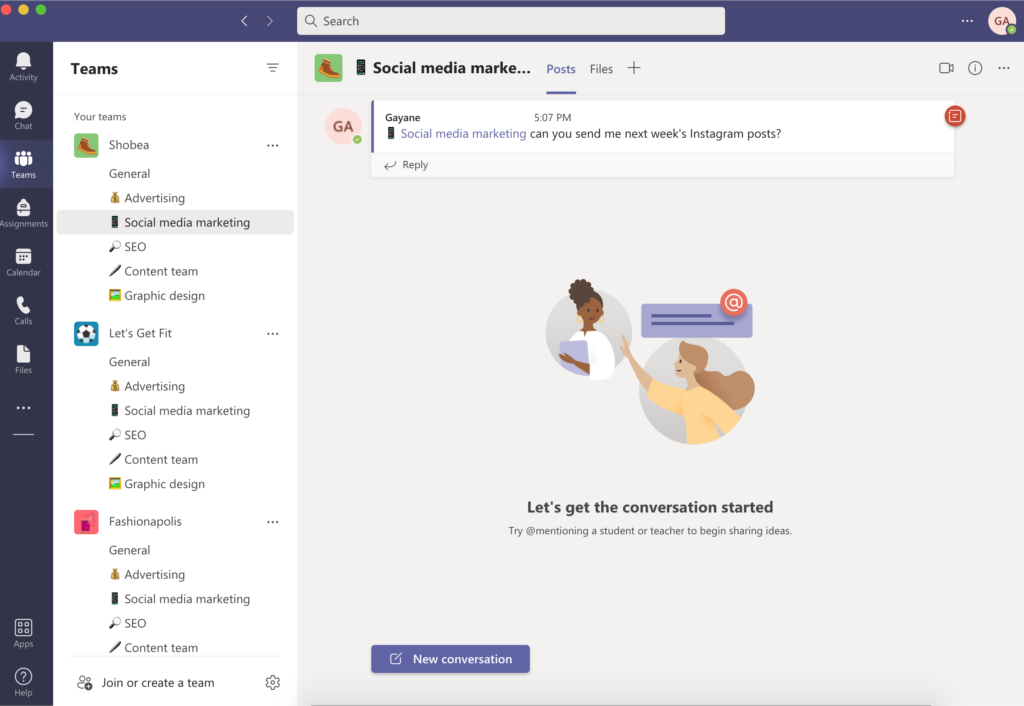 Microsoft Teams and Channels