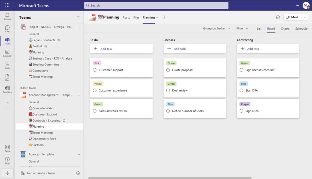 account management planner template