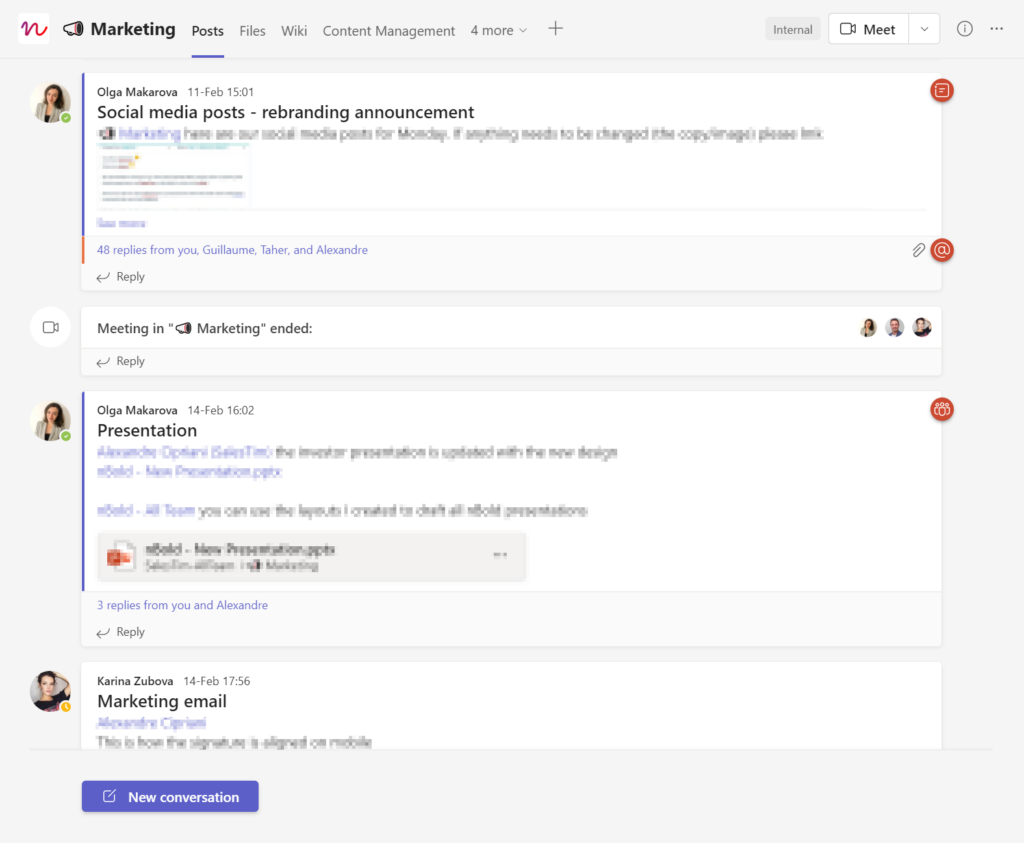 microsoft teams channel posts