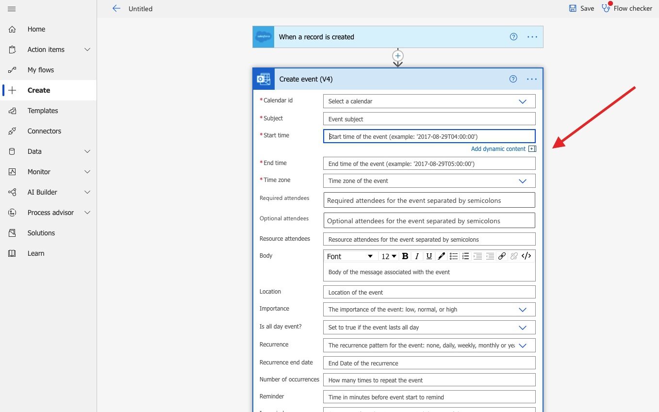 Power Automate Salesforce Outlook