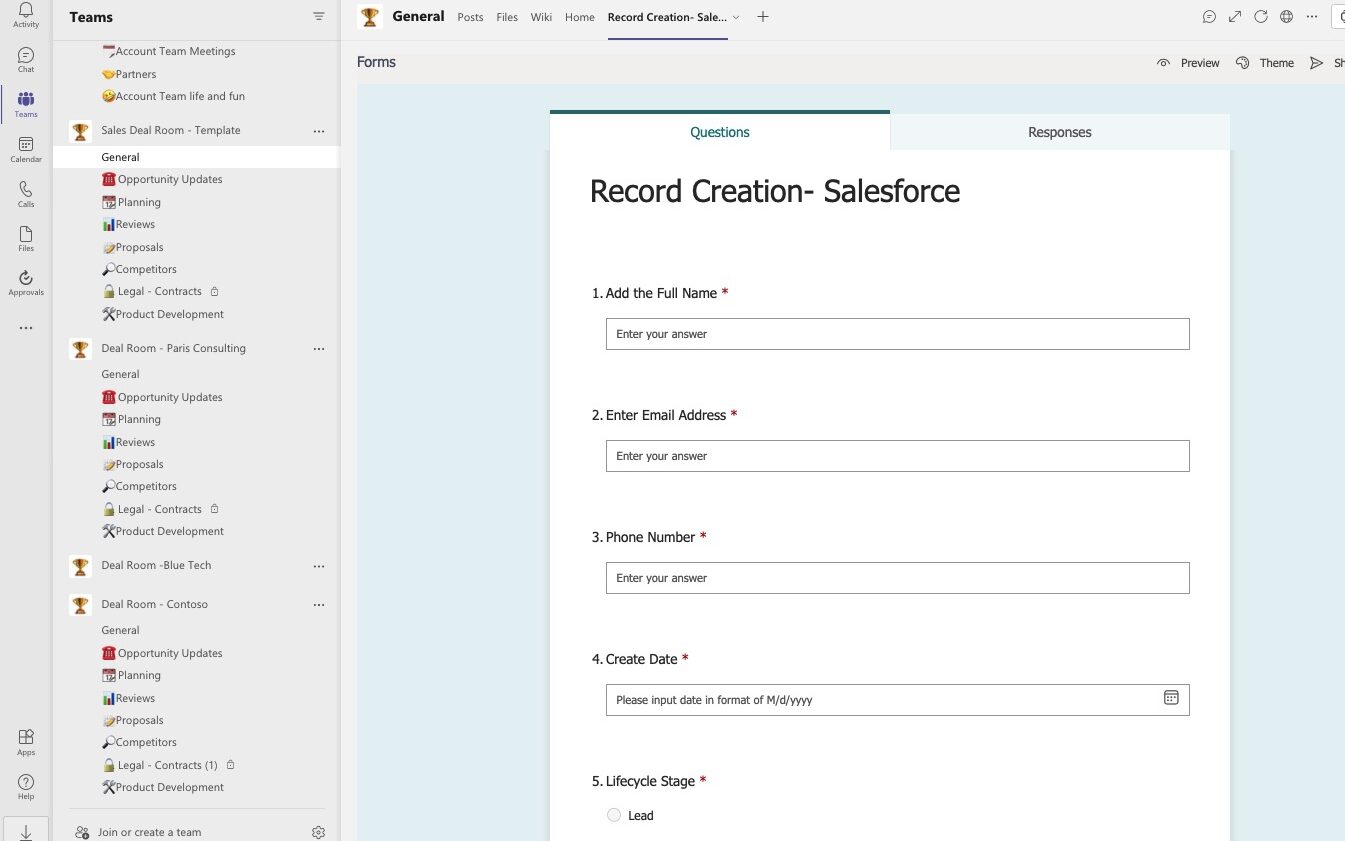 Microsoft Teams Forms