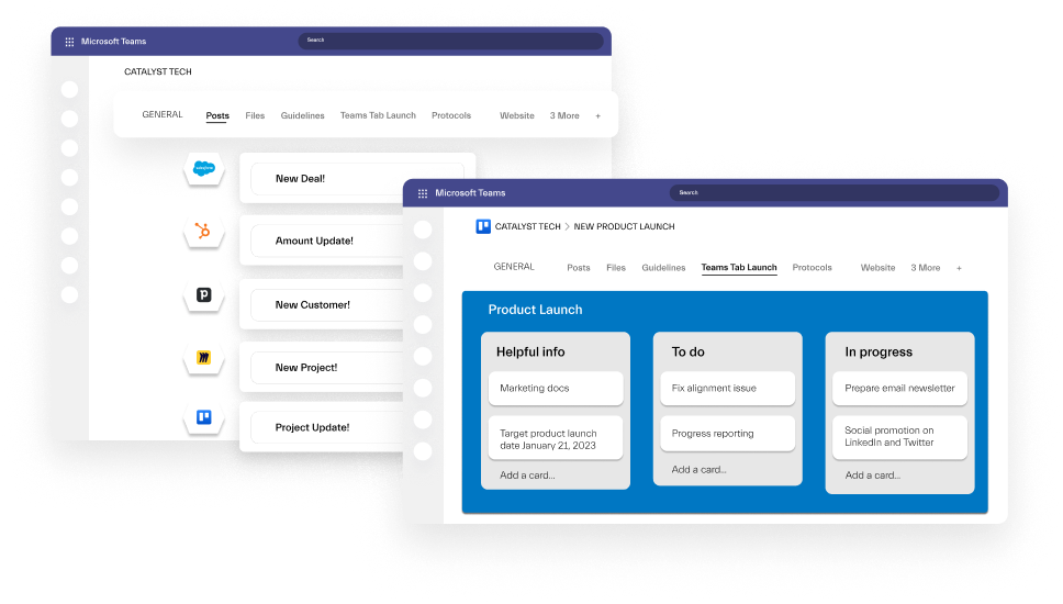 App integration in Microsoft Teams by nBold, Trello, Project Management