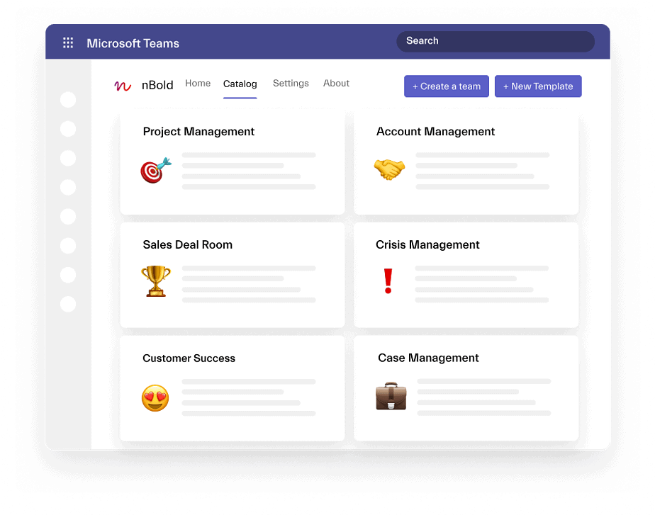 Template Catalog and Template Creation in Microsoft Teams
