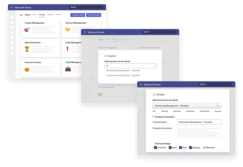 Template setup with nBold and Microsoft Teams