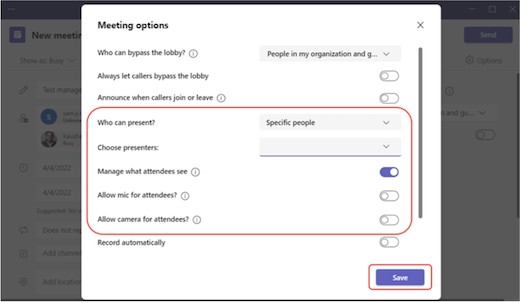 Microsoft Teams Premium webinar attendees' view